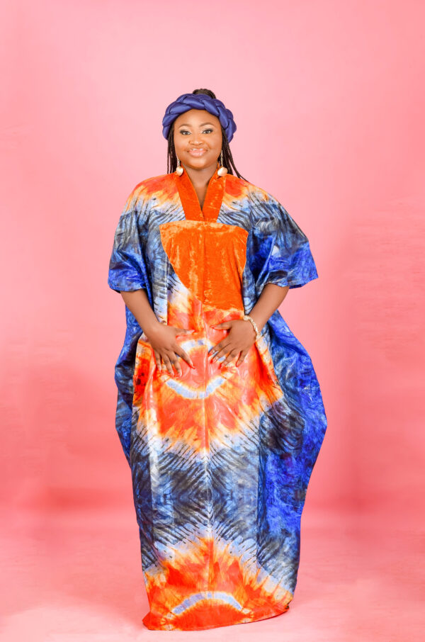 Royal Adire Maxi Kaftan Boubou - Image 6