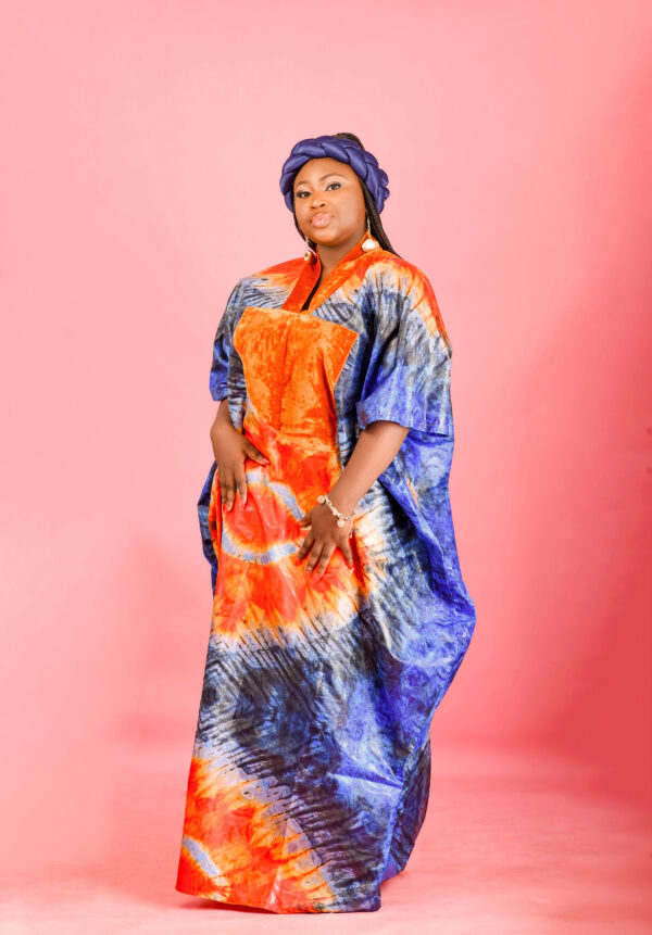 Royal Adire Maxi Kaftan Boubou - Image 3