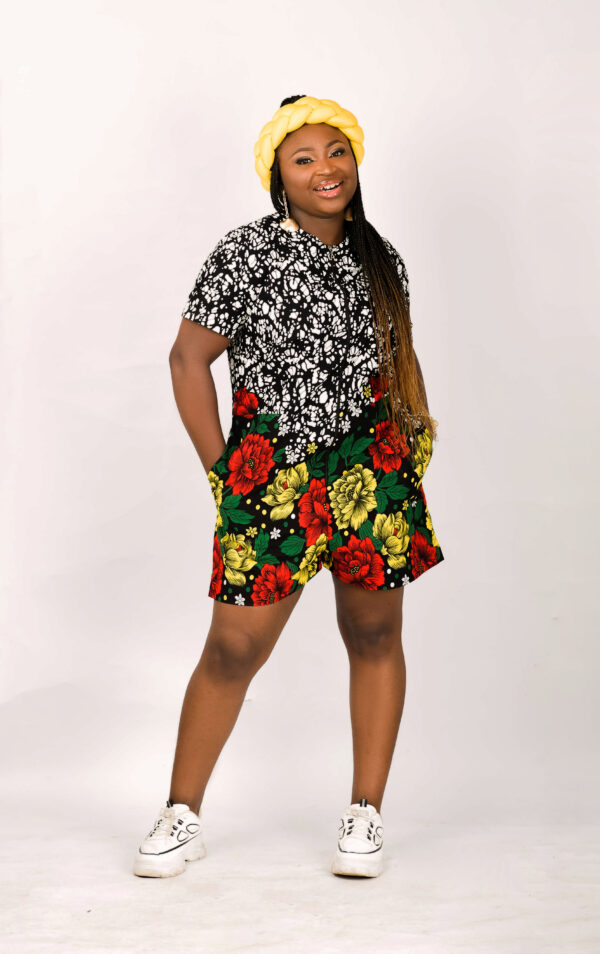 Radiant Ankara Shorts Jumpsuit - Image 15