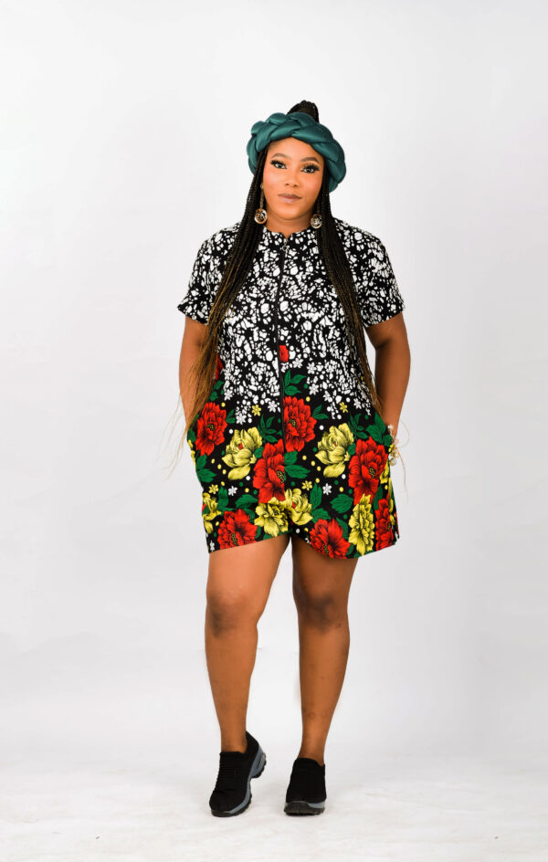 Radiant Ankara Shorts Jumpsuit - Image 10