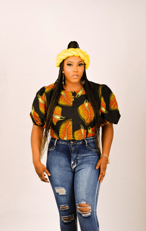 Vibrant Ankara Crop Top - Image 2